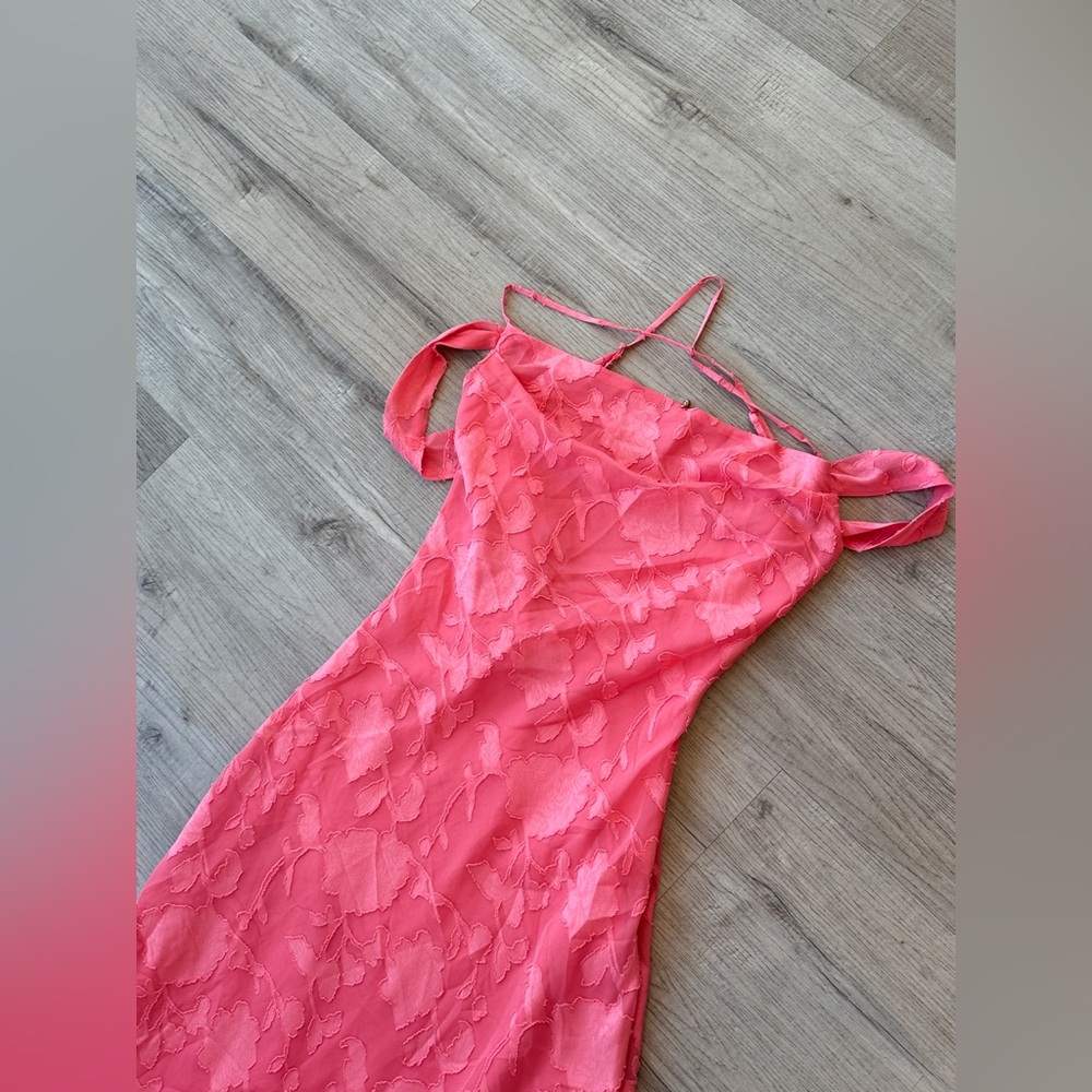 Pink long runaway the label dress